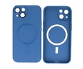 BAOHU Hoesje Geschikt voor de iPhone 14 - Hoesje Geschikt voor MagSafe - Backcover met Camera Beschermer - Navy