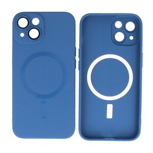 BAOHU Hoesje Geschikt voor de iPhone 14 - Hoesje Geschikt voor MagSafe - Backcover met Camera Beschermer - Navy
