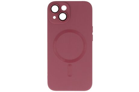 Hoesje Geschikt voor de iPhone 14 - Hoesje Geschikt voor MagSafe - Backcover met Camera Beschermer - Bruin