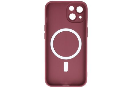 Hoesje Geschikt voor de iPhone 14 - Hoesje Geschikt voor MagSafe - Backcover met Camera Beschermer - Bruin