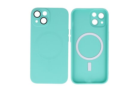 BAOHU Hoesje Geschikt voor de iPhone 14 - Hoesje Geschikt voor MagSafe - Backcover met Camera Beschermer - Turquoise