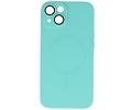 Hoesje Geschikt voor de iPhone 14 - Hoesje Geschikt voor MagSafe - Backcover met Camera Beschermer - Turquoise