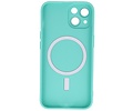 Hoesje Geschikt voor de iPhone 14 - Hoesje Geschikt voor MagSafe - Backcover met Camera Beschermer - Turquoise