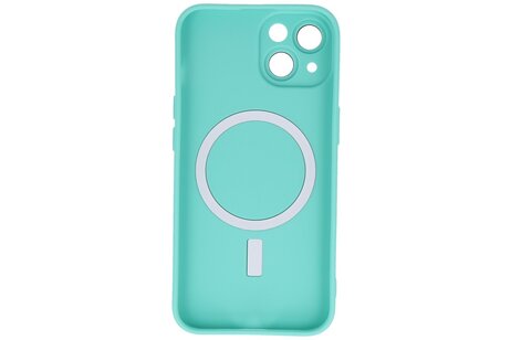 Hoesje Geschikt voor de iPhone 14 - Hoesje Geschikt voor MagSafe - Backcover met Camera Beschermer - Turquoise