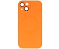 Hoesje Geschikt voor de iPhone 14 Plus - Hoesje Geschikt voor MagSafe - Backcover met Camera Beschermer - Oranje