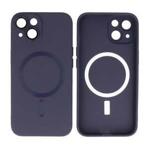 Hoesje Geschikt voor de iPhone 14 Plus - Hoesje Geschikt voor MagSafe - Backcover met Camera Beschermer - Nacht Paars