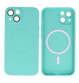 Backcover Magsafe met Camera Beschermer iPhone 14 Plus Turquoise