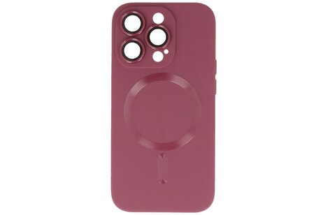 Hoesje Geschikt voor de iPhone 14 Pro - Hoesje Geschikt voor MagSafe - Backcover met Camera Beschermer - Bruin