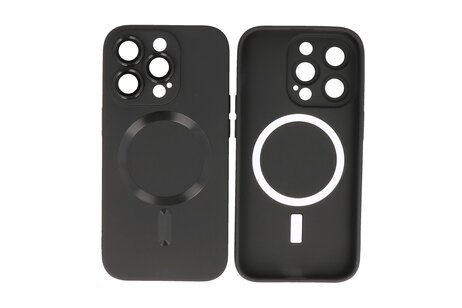 BAOHU Hoesje Geschikt voor de iPhone 14 Pro Max - Hoesje Geschikt voor MagSafe - Backcover met Camera Beschermer - Zwart