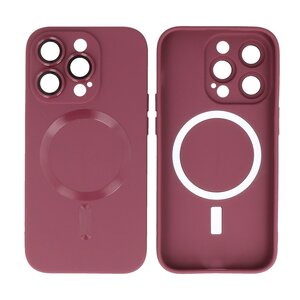 BAOHU Hoesje Geschikt voor de iPhone 14 Pro Max - Hoesje Geschikt voor MagSafe - Backcover met Camera Beschermer - Bruin