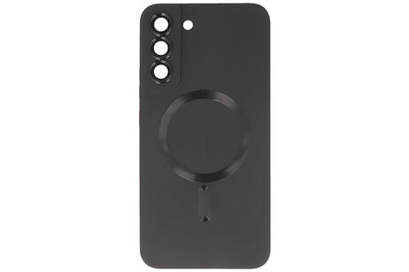 Hoesje Geschikt voor de Samsung Galaxy S22 - Hoesje Geschikt voor MagSafe - Backcover met Camera Beschermer - Zwart