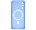 Hoesje Geschikt voor de Samsung Galaxy S22 - Hoesje Geschikt voor MagSafe - Backcover met Camera Beschermer - Blauw