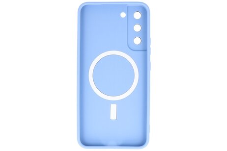 BAOHU Hoesje Geschikt voor de Samsung Galaxy S22 - Hoesje Geschikt voor MagSafe - Backcover met Camera Beschermer - Blauw