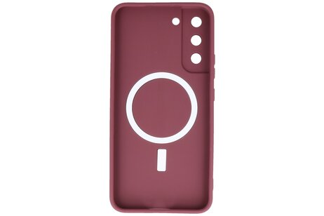 Hoesje Geschikt voor de Samsung Galaxy S22 - Hoesje Geschikt voor MagSafe - Backcover met Camera Beschermer - Bruin