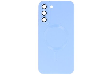 BAOHU Hoesje Geschikt voor de Samsung Galaxy S22 Plus - Hoesje Geschikt voor MagSafe - Backcover met Camera Beschermer - Blauw