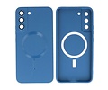 BAOHU Hoesje Geschikt voor de Samsung Galaxy S22 Plus - Hoesje Geschikt voor MagSafe - Backcover met Camera Beschermer - Navy