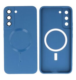 BAOHU Backcover Magsafe met Camera Beschermer Samsung Galaxy S22 Plus Navy