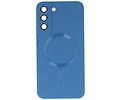 BAOHU Hoesje Geschikt voor de Samsung Galaxy S22 Plus - Hoesje Geschikt voor MagSafe - Backcover met Camera Beschermer - Navy