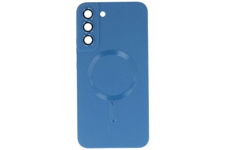 BAOHU Hoesje Geschikt voor de Samsung Galaxy S22 Plus - Hoesje Geschikt voor MagSafe - Backcover met Camera Beschermer - Navy