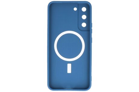 BAOHU Hoesje Geschikt voor de Samsung Galaxy S22 Plus - Hoesje Geschikt voor MagSafe - Backcover met Camera Beschermer - Navy