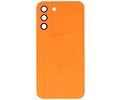 Hoesje Geschikt voor de Samsung Galaxy S22 Plus - Hoesje Geschikt voor MagSafe - Backcover met Camera Beschermer - Oranje