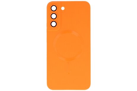 BAOHU Hoesje Geschikt voor de Samsung Galaxy S22 Plus - Hoesje Geschikt voor MagSafe - Backcover met Camera Beschermer - Oranje