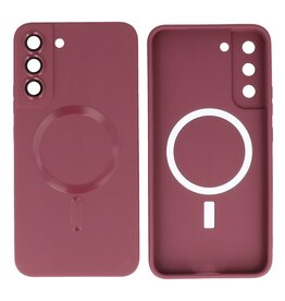 BAOHU Backcover Magsafe met Camera Beschermer Samsung Galaxy S22 Plus Bruin