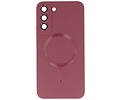 BAOHU Hoesje Geschikt voor de Samsung Galaxy S22 Plus - Hoesje Geschikt voor MagSafe - Backcover met Camera Beschermer - Bruin