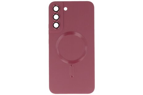 BAOHU Hoesje Geschikt voor de Samsung Galaxy S22 Plus - Hoesje Geschikt voor MagSafe - Backcover met Camera Beschermer - Bruin