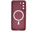 BAOHU Hoesje Geschikt voor de Samsung Galaxy S22 Plus - Hoesje Geschikt voor MagSafe - Backcover met Camera Beschermer - Bruin