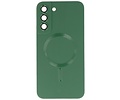 BAOHU Hoesje Geschikt voor de Samsung Galaxy S22 Plus - Hoesje Geschikt voor MagSafe - Backcover met Camera Beschermer - Donker Groen