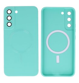 BAOHU Backcover Magsafe met Camera Beschermer Samsung Galaxy S22 Plus Turquoise