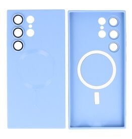 BAOHU Backcover Magsafe met Camera Beschermer Samsung Galaxy S22 Ultra Blauw