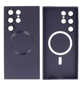 BAOHU Backcover Magsafe met Camera Beschermer Samsung Galaxy S22 Ultra Nacht Paars