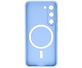 Hoesje Geschikt voor de Samsung Galaxy S23 - Hoesje Geschikt voor MagSafe - Backcover met Camera Beschermer - Blauw