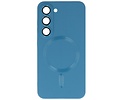 BAOHU Hoesje Geschikt voor de Samsung Galaxy S23 - Hoesje Geschikt voor MagSafe - Backcover met Camera Beschermer - Navy