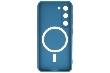 BAOHU Hoesje Geschikt voor de Samsung Galaxy S23 - Hoesje Geschikt voor MagSafe - Backcover met Camera Beschermer - Navy