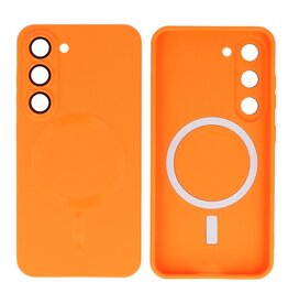 BAOHU Backcover Magsafe met Camera Beschermer Samsung Galaxy S23 Oranje