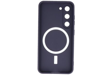 BAOHU Hoesje Geschikt voor de Samsung Galaxy S23 - Hoesje Geschikt voor MagSafe - Backcover met Camera Beschermer - Nacht Paars