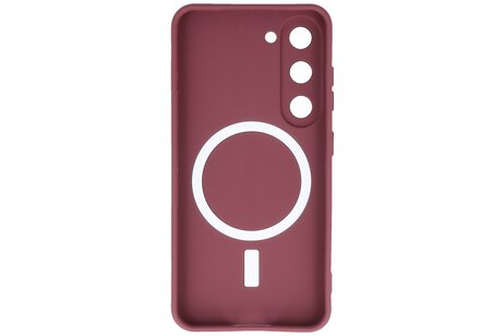 BAOHU Hoesje Geschikt voor de Samsung Galaxy S23 - Hoesje Geschikt voor MagSafe - Backcover met Camera Beschermer - Bruin