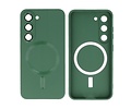 BAOHU Hoesje Geschikt voor de Samsung Galaxy S23 - Hoesje Geschikt voor MagSafe - Backcover met Camera Beschermer - Donker Groen