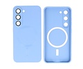 BAOHU Hoesje Geschikt voor de Samsung Galaxy S23 Plus - Hoesje Geschikt voor MagSafe - Backcover met Camera Beschermer - Blauw