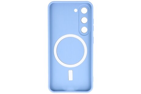 BAOHU Hoesje Geschikt voor de Samsung Galaxy S23 Plus - Hoesje Geschikt voor MagSafe - Backcover met Camera Beschermer - Blauw
