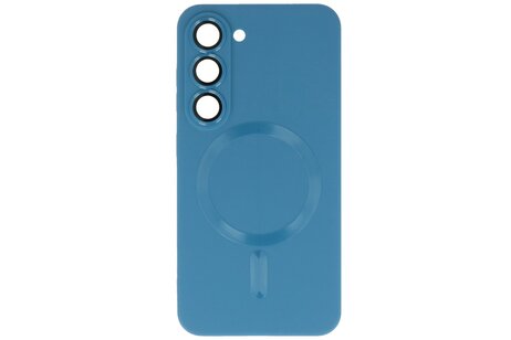 BAOHU Hoesje Geschikt voor de Samsung Galaxy S23 Plus - Hoesje Geschikt voor MagSafe - Backcover met Camera Beschermer - Navy