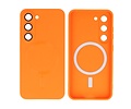 BAOHU Hoesje Geschikt voor de Samsung Galaxy S23 Plus - Hoesje Geschikt voor MagSafe - Backcover met Camera Beschermer - Oranje