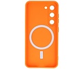 BAOHU Hoesje Geschikt voor de Samsung Galaxy S23 Plus - Hoesje Geschikt voor MagSafe - Backcover met Camera Beschermer - Oranje