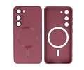 BAOHU Hoesje Geschikt voor de Samsung Galaxy S23 Plus - Hoesje Geschikt voor MagSafe - Backcover met Camera Beschermer - Bruin