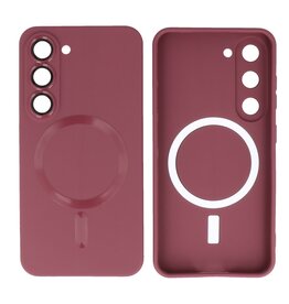 BAOHU Backcover Magsafe met Camera Beschermer Samsung Galaxy S23 Plus Bruin