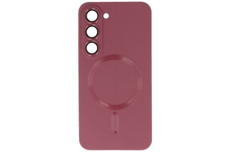 BAOHU Hoesje Geschikt voor de Samsung Galaxy S23 Plus - Hoesje Geschikt voor MagSafe - Backcover met Camera Beschermer - Bruin