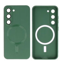 BAOHU Backcover Magsafe met Camera Beschermer Samsung Galaxy S23 Plus Donker Groen